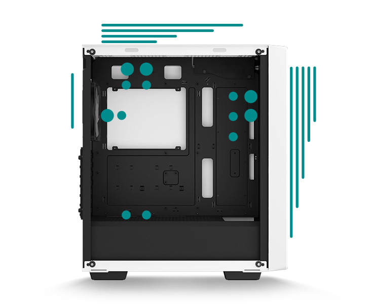 DeepCool CC560 WH V2 Mid-Tower ATX PC Case